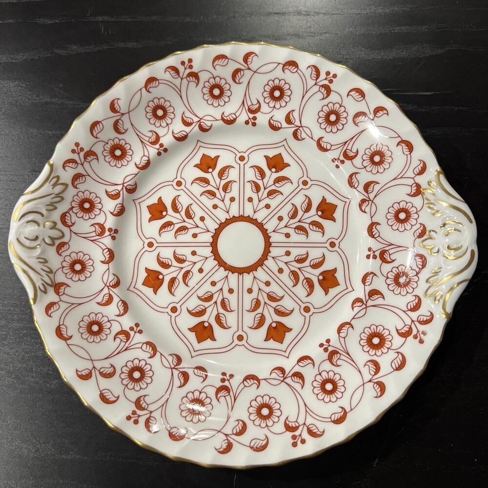 Royal Crown Derby Rougemont Dessert Sandwich Cake Plate Discontinued EUC